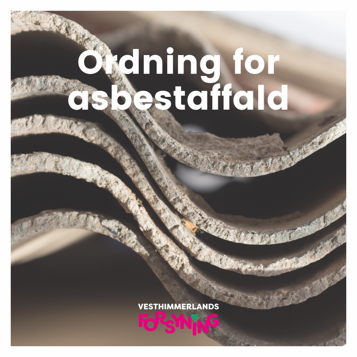 Ordning for asbestaffald Forside til folder om ordning for asbestaffald